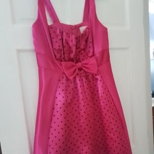 Pink "Let's" cocktail dress.